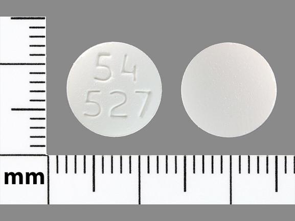 Pill 54 527 White Round is Quetiapine Fumarate