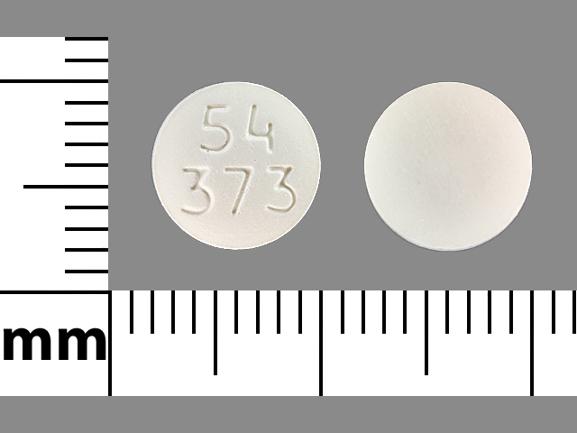 Pill 54 373 White Round is Quetiapine Fumarate