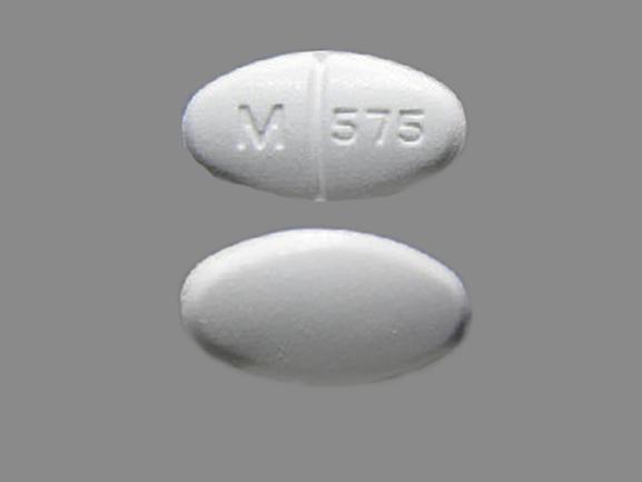 Pill M 575 White Oval is Modafinil