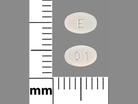 Pill E 01 White Oval is Carvedilol