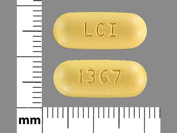 Pill LCI 1367 Yellow Oval is Probenecid