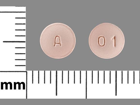 Pill A 01 Pink Round is Simvastatin