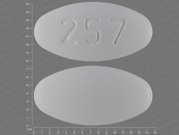 Pill 257 White Oval is Carvedilol