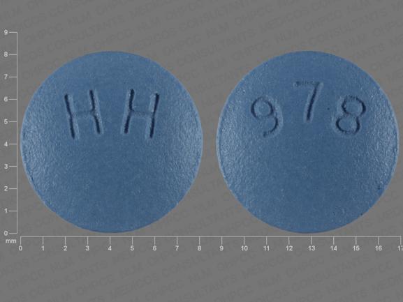 Pill HH 978 Blue Round is Ropinirole Hydrochloride