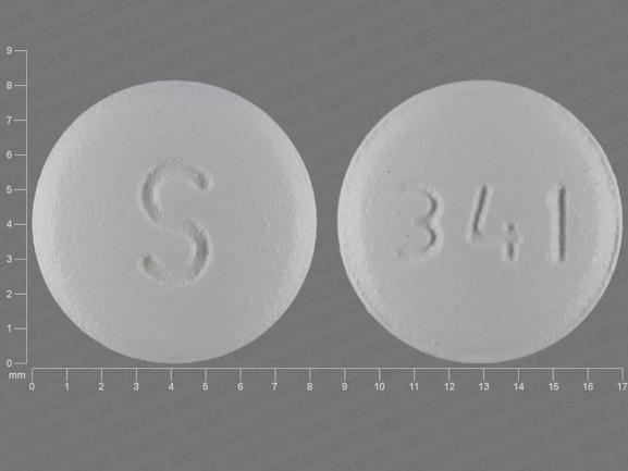 Pill S 341 White Round is Benazepril Hydrochloride