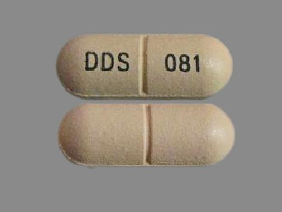 Pill DDS 081 Orange Capsule-shape is Oleptro