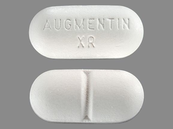 Pill AUGMENTIN XR White Oval is Augmentin XR