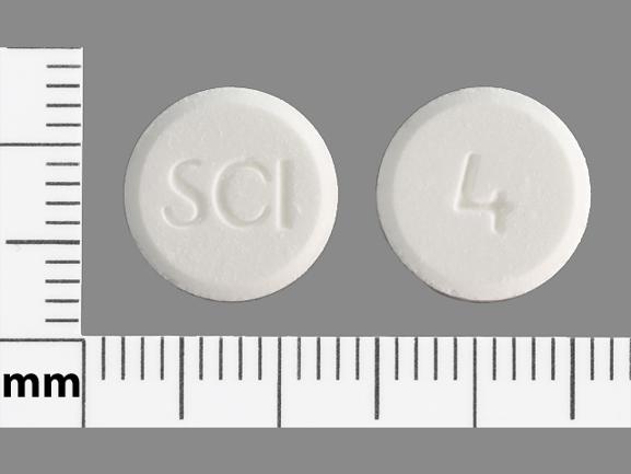 Pill SCI 4 White Round is Ludent