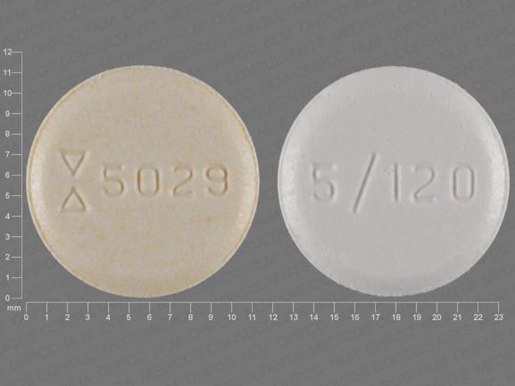 Pill Logo 5029 5/120 Yellow & White Round is Cetirizine and Pseudoephedrine Extended Release