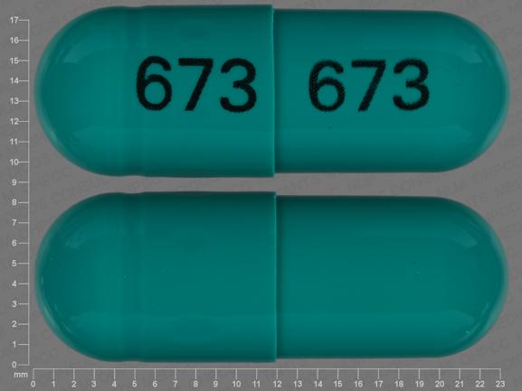 Pill 673 673 Green Capsule/Oblong is Diltiazem Hydrochloride Extended Release