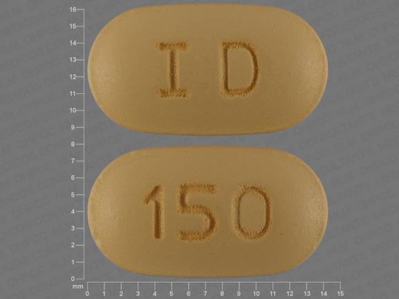 Pill ID 150 Yellow Capsule/Oblong is Ibandronate Sodium