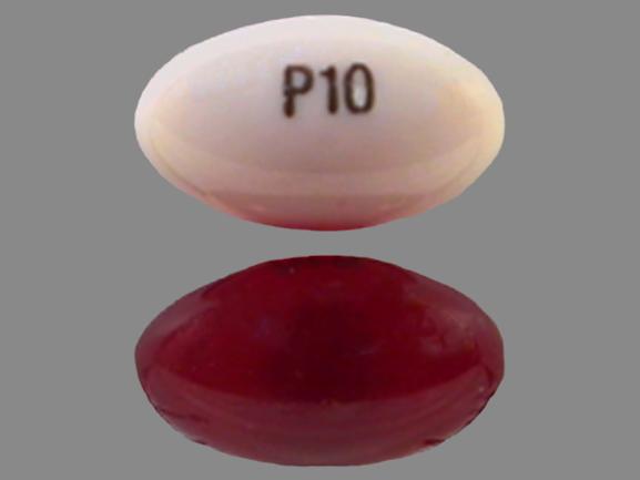 Pill P10 Red Oval is Docusate Sodium