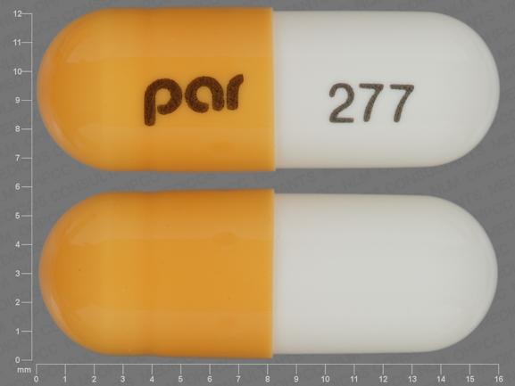 Pill par 277 Yellow & White Capsule/Oblong is Fluoxetine Hydrochloride and Olanzapine