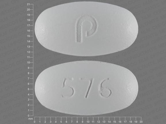 Pill p 576 White Oval is Amlodipine Besylate and Valsartan