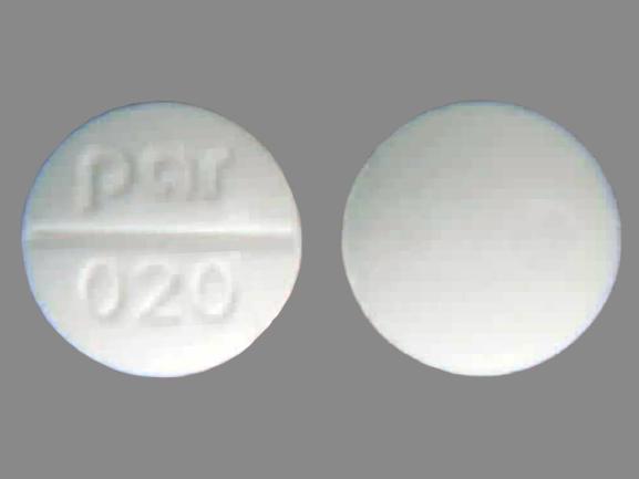 Pill par 020 White Round is Isosorbide dinitrate