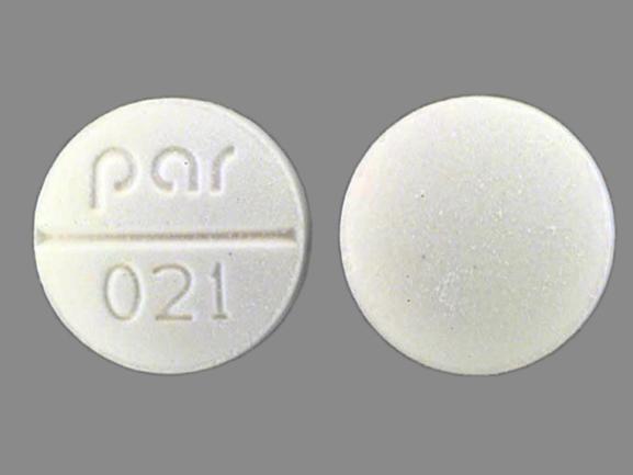 Pill par 021 White Round is Isosorbide Dinitrate