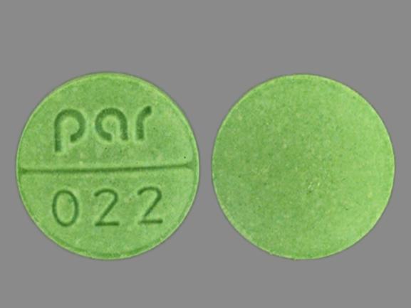 Pill par 022 Green Round is Isosorbide Dinitrate