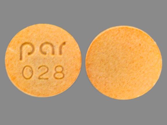 Pill par 028 Orange Round is Hydralazine Hydrochloride