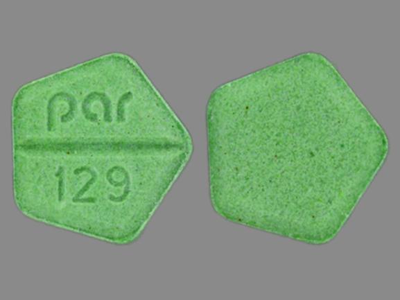 Pill par 129 Green Five-sided is Dexamethasone