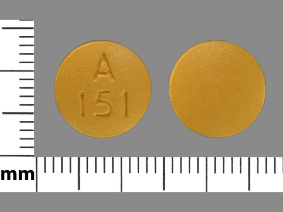 Pill A 151 Yellow Round is Nifedipine Extended-Release