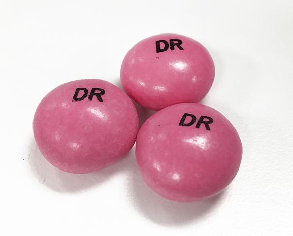 Pill DR Pink Round is Calcium Carbonate and Simethicone (Chewable)