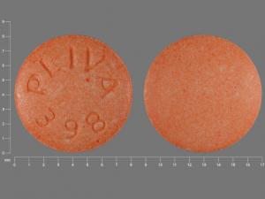 Pill PLIVA 398 Orange Round is Hydralazine Hydrochloride