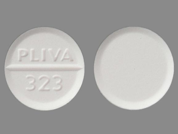 Pill PLIVA 323 White Round is Bethanechol Chloride