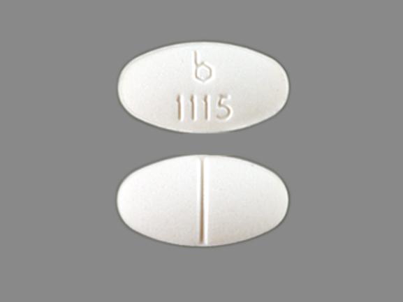 Pill b 1115 White Oval is Benztropine Mesylate