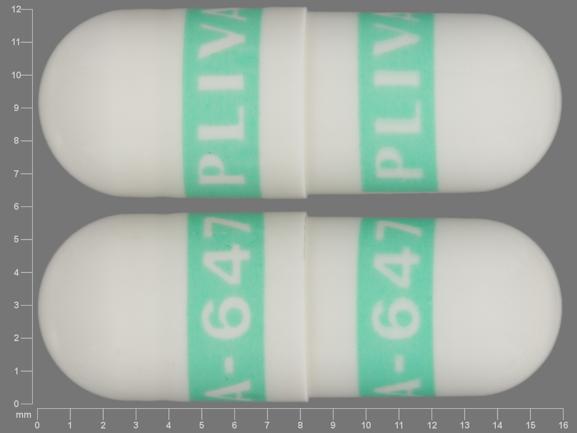 Pill PLIVA 647 PLIVA 647 White Capsule/Oblong is Fluoxetine Hydrochloride
