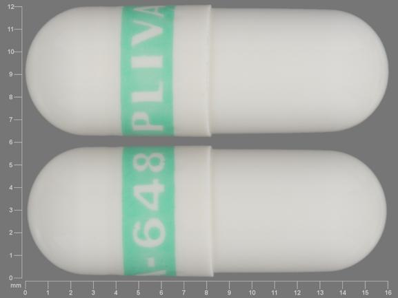 Pill PLIVA 648 White Capsule/Oblong is Fluoxetine Hydrochloride