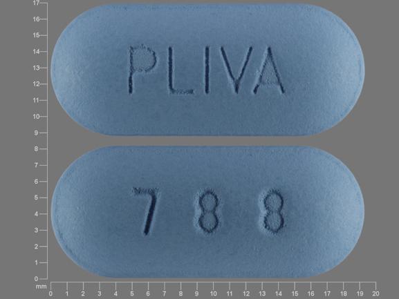 Pill PLIVA 788 Blue Oval is Azithromycin Monohydrate