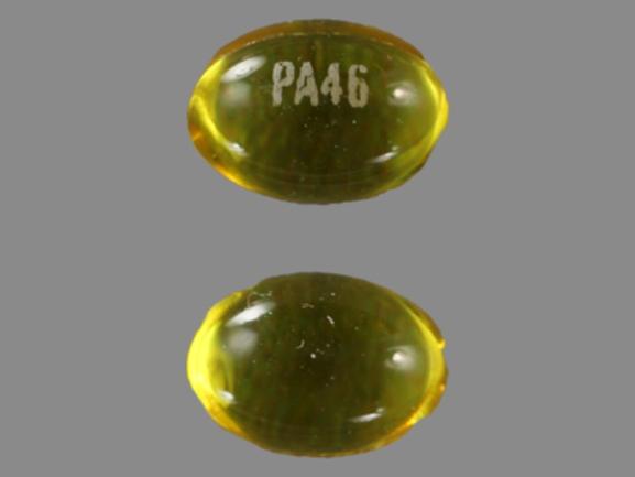 Pill PA46 Yellow Oval is Benzonatate