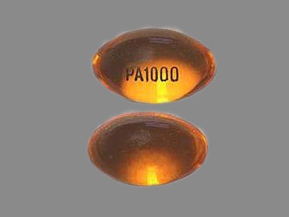 Pill PA1000 Orange Elliptical/Oval is Ethosuximide