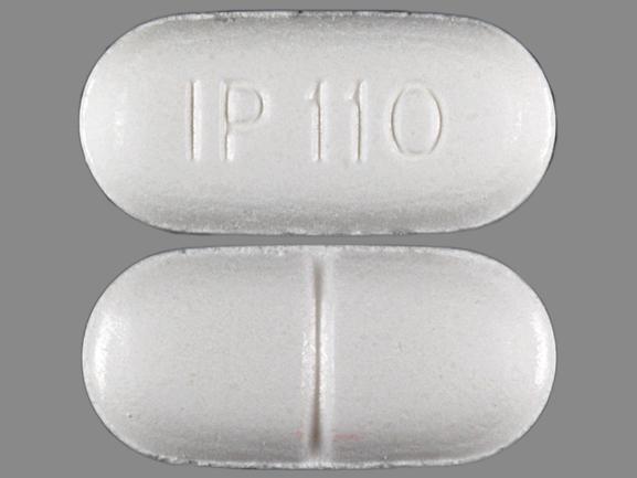 Pill IP 110 White Capsule/Oblong is Acetaminophen and Hydrocodone Bitartrate