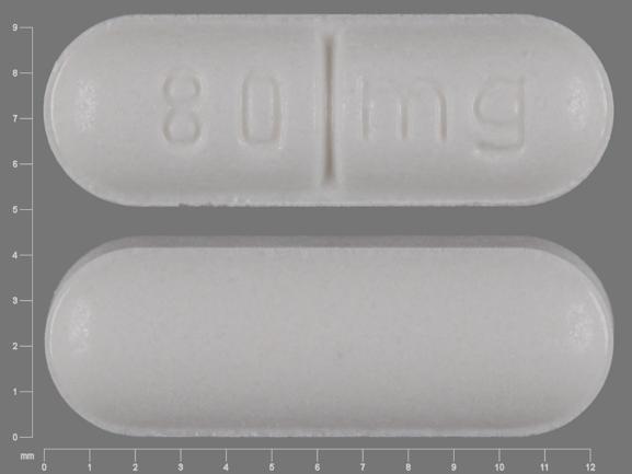 Pill 80 mg BERLEX White Oval is Betapace AF