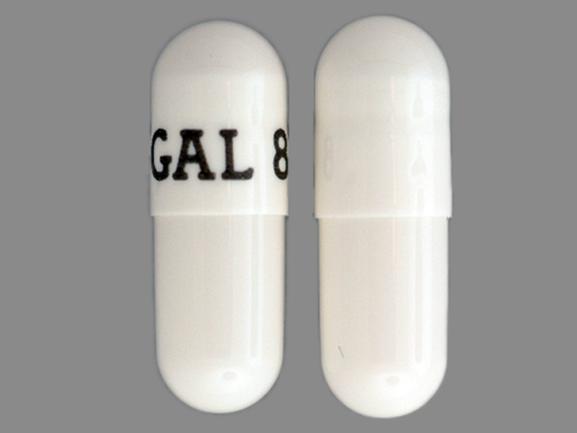 Pill GAL 8 White Capsule/Oblong is Razadyne ER