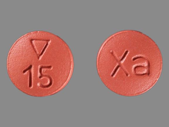 Pill Logo 15 Xa Red Round is Xarelto