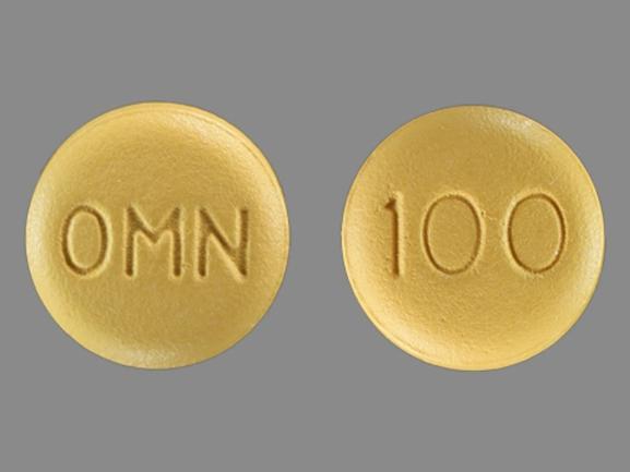 Pill OMN 100 Yellow Round is Topamax