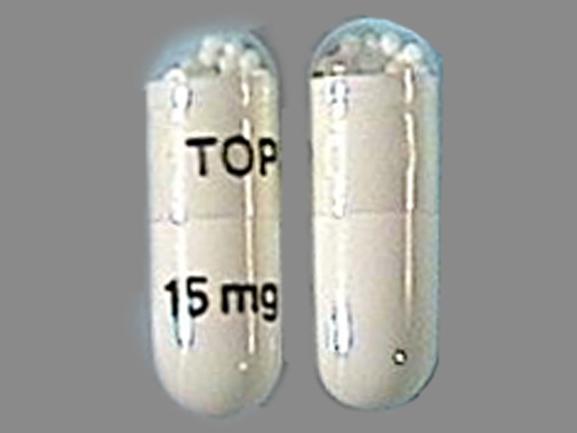 Pill TOP 15 mg White Capsule-shape is Topamax (Sprinkle)