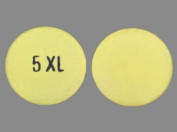 Pill 5 XL Yellow Round is Ditropan XL