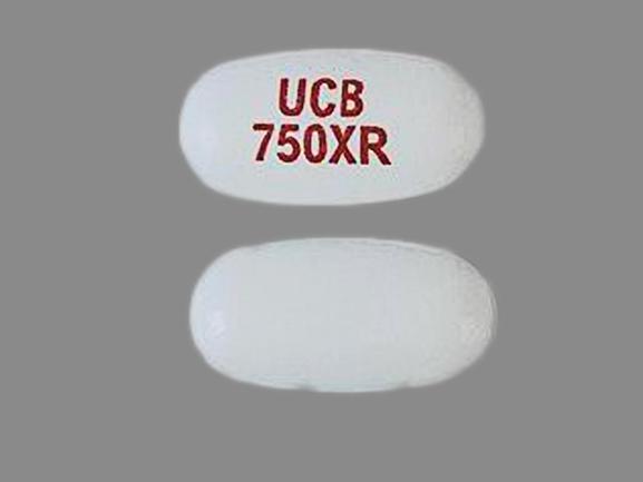 Pill UCB 750XR White Oval is Keppra XR