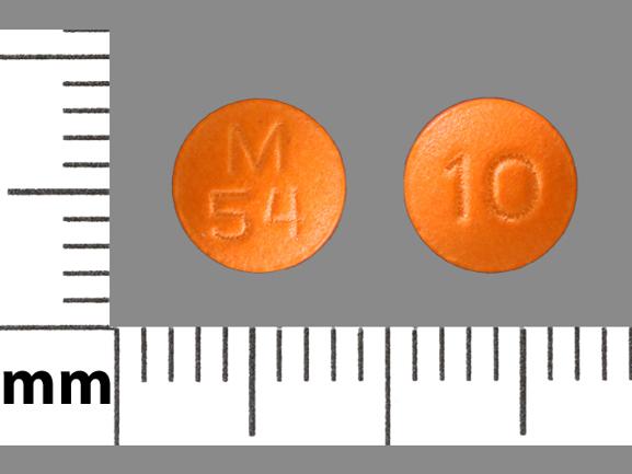 Thioridazine hydrochloride 10 mg M 54 10
