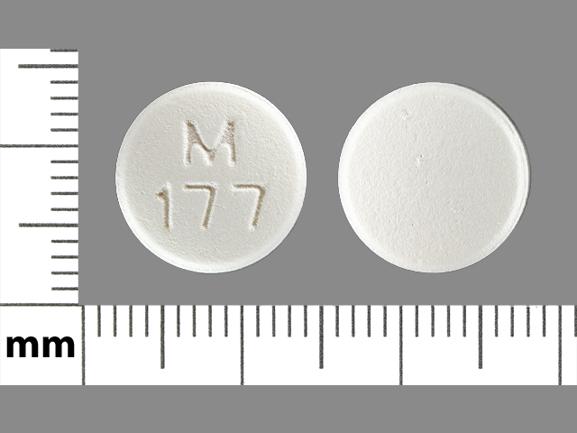 Pill M 177 White Round is Divalproex Sodium Extended-Release