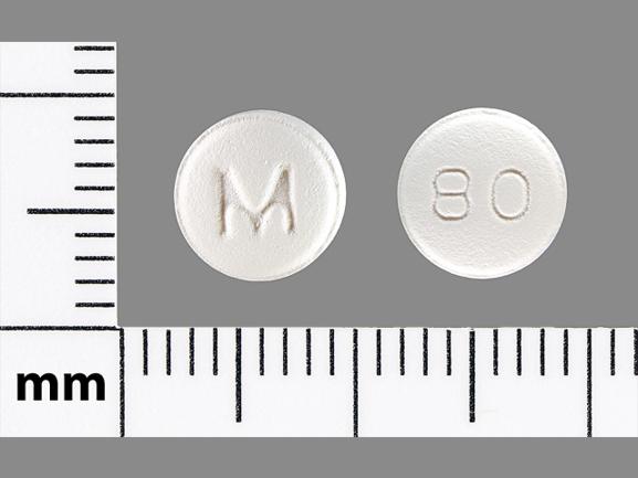 Pill M 80 White Round is Indapamide