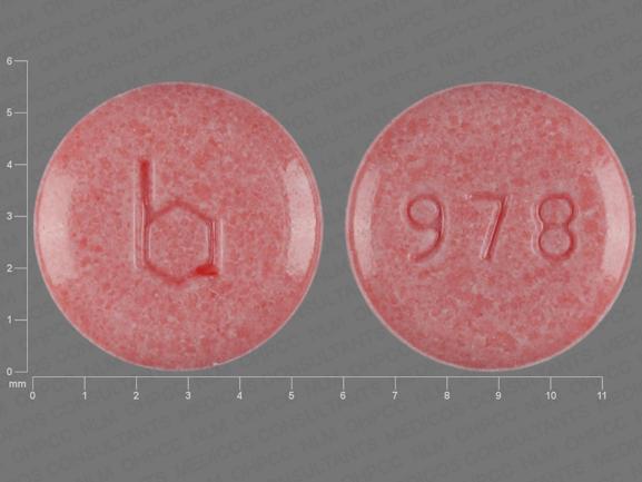 Pill b 978 Pink Round is Loestrin 1.5/30