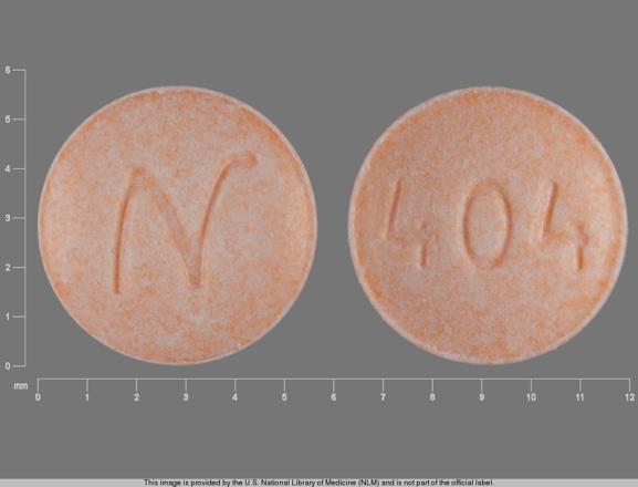 Pill 404 N is Nordette-28 ethinyl estradiol 0.03 mg / levonorgestrel 0.15 mg