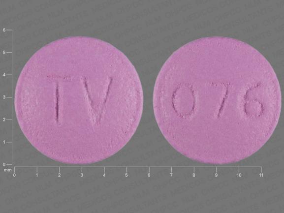 Pill Imprint TV 076 (Quartette ethinyl estradiol 0.02 mg / levonorgestrel 0.15 mg)