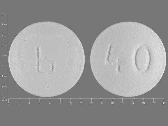 B 40 Pill Images White Round