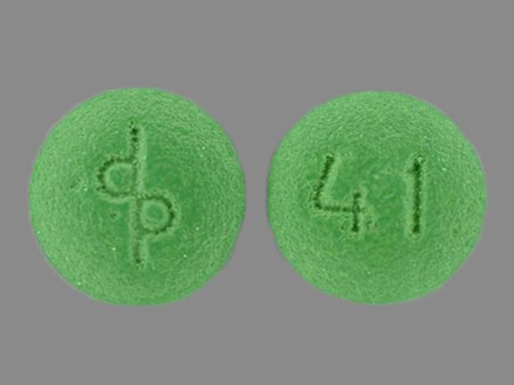 Pill dp 41 Green Round is Cenestin