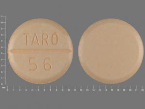 Pill TARO 56 Orange Round is Amiodarone Hydrochloride